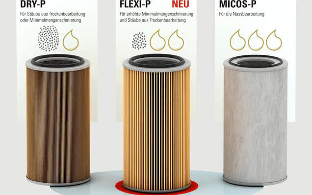 To be more flexible in the future and to optimally meet the complex collection challenges posed by machines for metal treatment, Keller developed the universally applicable FLEXI-P cartridge filter.