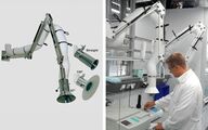 Super-M-extractor arms are ideal for pharmaceutical, food and chemical processes where fumes and dust occur, such as during weighing, dosing, mixing or sampling.